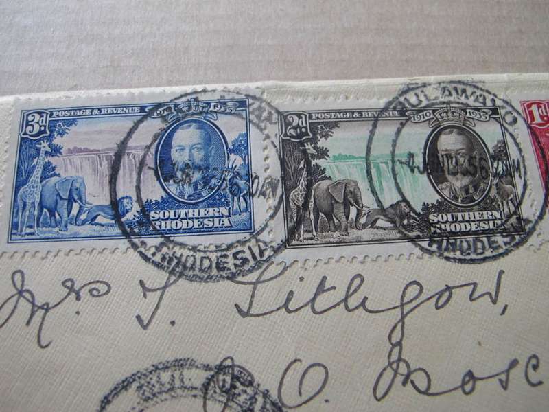 Southern Rhodesia - 1935 George V Silver Jubilee Used on Cover